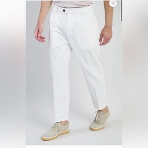 NWOT Eleventy Men’s White Cotton Trousers Size 38